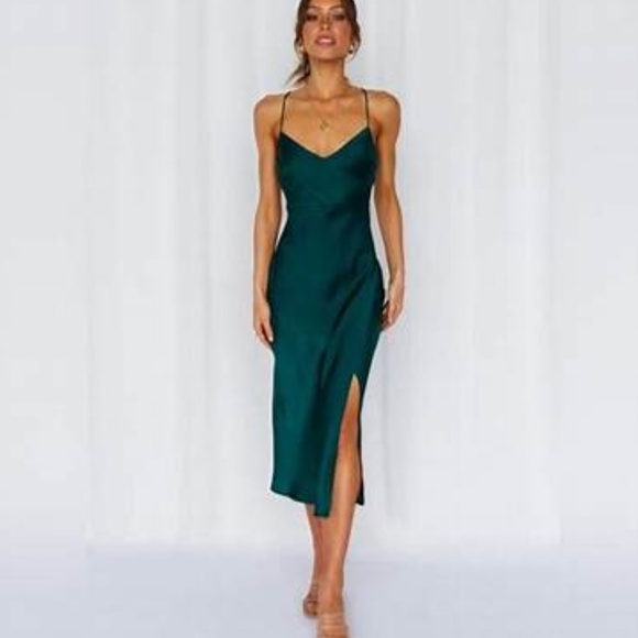 Hello Molly Satin Dress - Picture 1 of 4